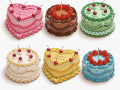 Set of vintage colorful cakes 3Dモデル
