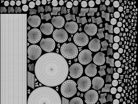 Satz bunte Vintage-Kuchen 3D Modell