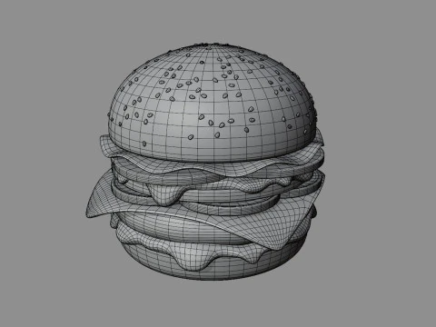 Hamburger Stylized 3D Model