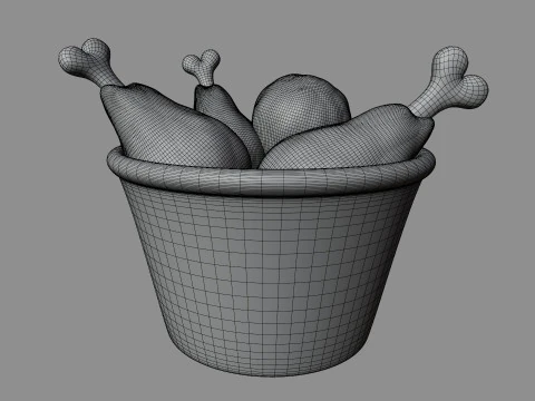Chicken Legs Stylized 3D Model