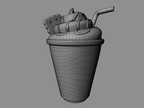 Creamy Coffee Stylized 3D मॉडल