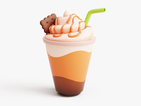 Creamy Coffee Stylized 3Dモデル