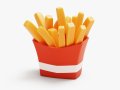 French Fries Stylized 3D 模型