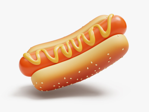 Hot Dog Stylized 3Dモデル