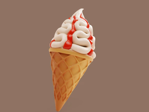 Ice Cream Stylized 3D Model