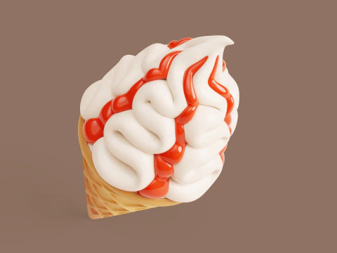 Ice Cream Stylized 3D Model