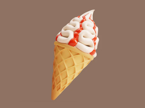 Ice Cream Stylized 3D Model