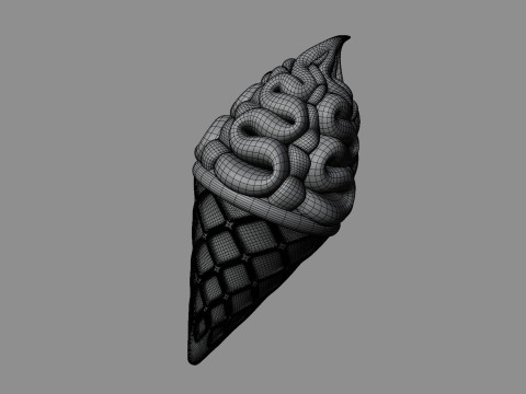 Ice Cream Stylized Modèle 3D
