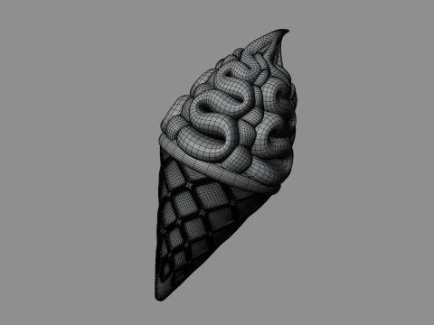Ice Cream Stylized 3D Model