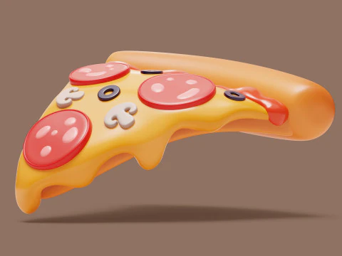 Пицца стилизованная 3D Модель