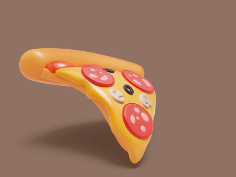 Пицца стилизованная 3D Модель