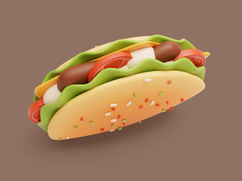Taco Stylized 3D Model