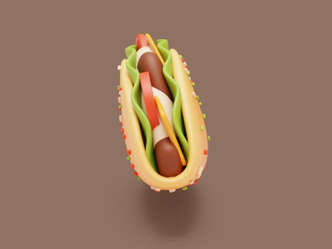 Taco Stylized 3D Model