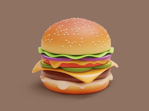 Fast Food Stylized Pack 3D 模型