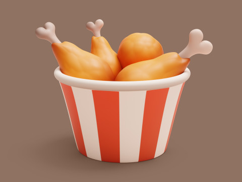 Fast Food Stylized Pack 3D 模型