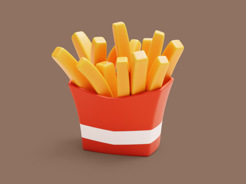Fast Food Stylized Pack 3D 模型