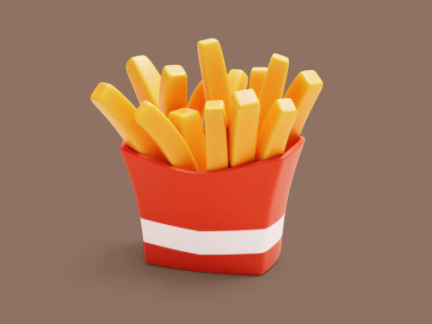 Fast Food Stylized Pack 3D Model