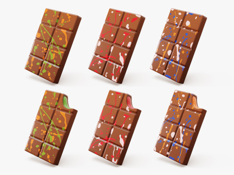 Dubai Chocolate Bar Stylized 3Dモデル