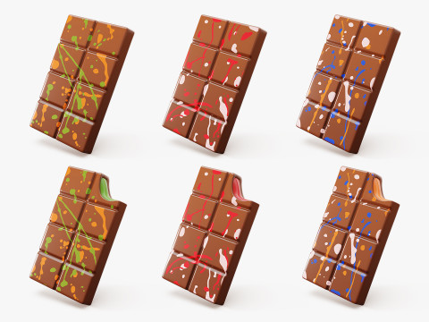 Dubai Chocolate Bar Stylized Modelo 3D
