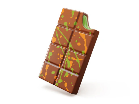 Dubai Chocolate Bar Stylized 3D Model