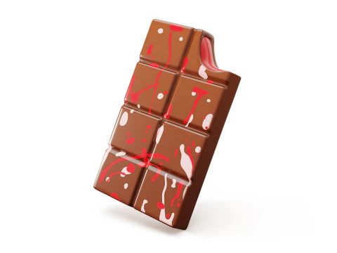 Dubai Chocolate Bar Stylized 3D Model