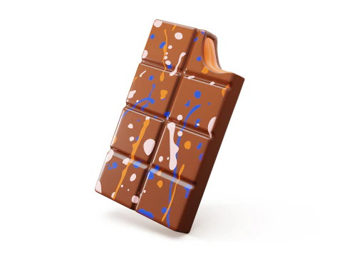 Dubai Chocolate Bar Stylized 3D Model