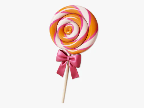 Swirl Lollipop Stylized 3D Model