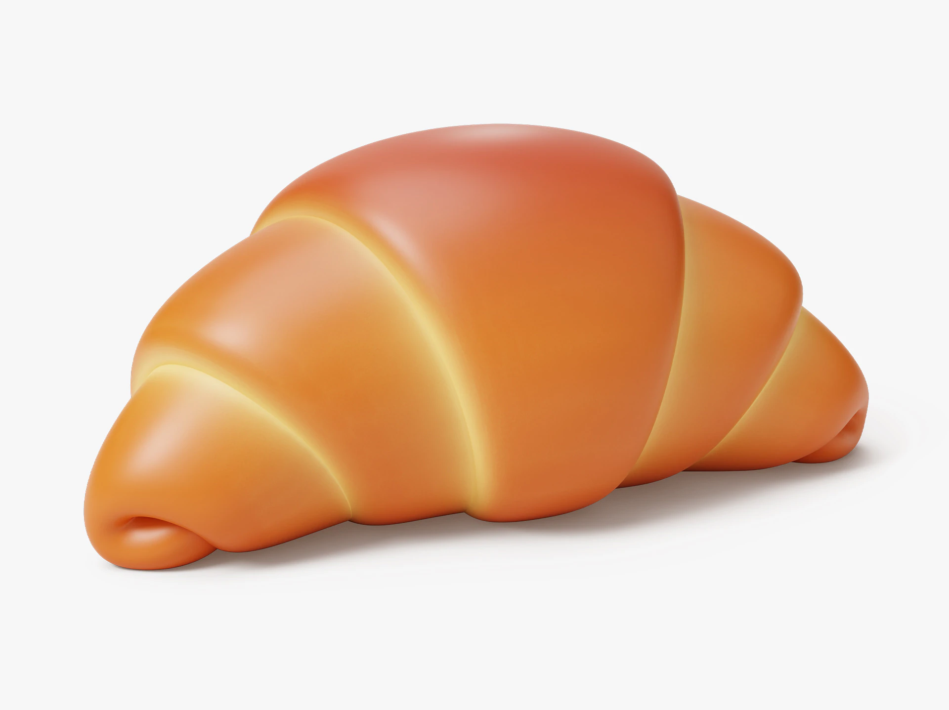 Croissant Estilizado Modelo 3D .c4d .max .obj .3ds .fbx .stl .blend 