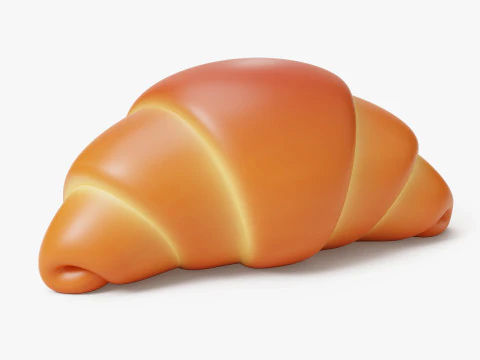 Croissant Estilizado Modelo 3D