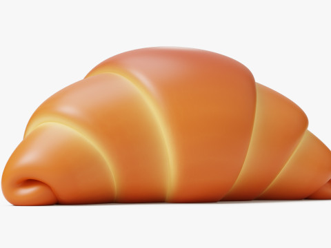 Croissant Stylized 3D Модель