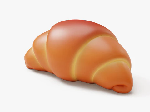 Croissant Estilizado Modelo 3D