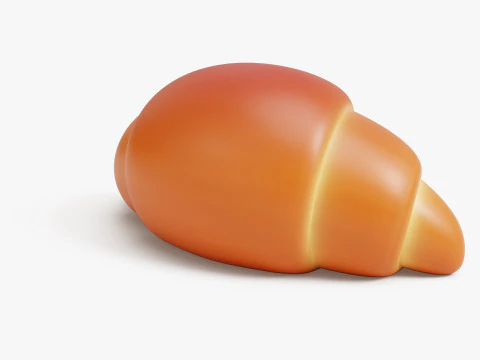 Croissant Estilizado Modelo 3D