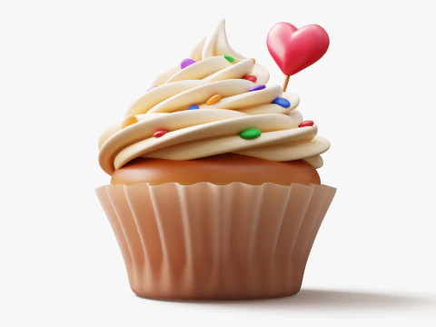 Cupcake Estilizado Modelo 3D