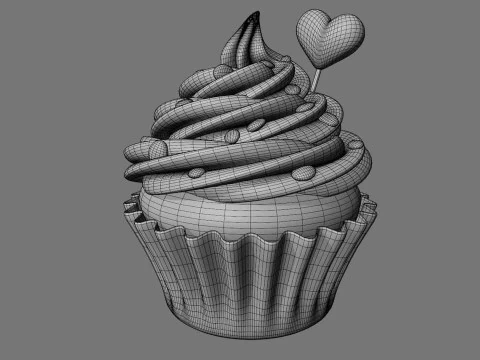 Cupcake Estilizado Modelo 3D