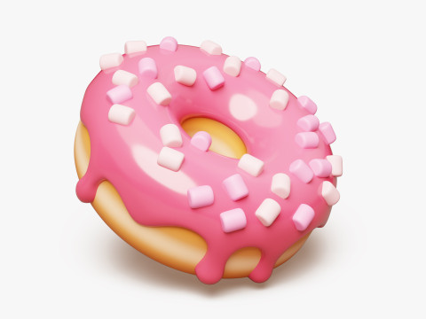 Donut with Marshmallows 3D Модель