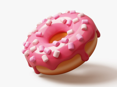 Donut with Marshmallows 3D Модель