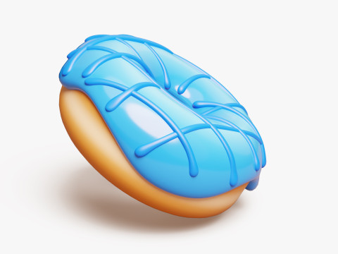 Blue Donut 3D 모델