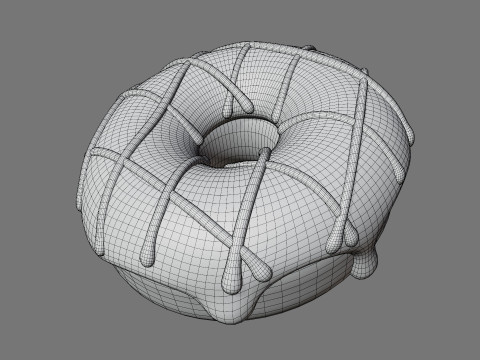 Blue Donut 3D 모델