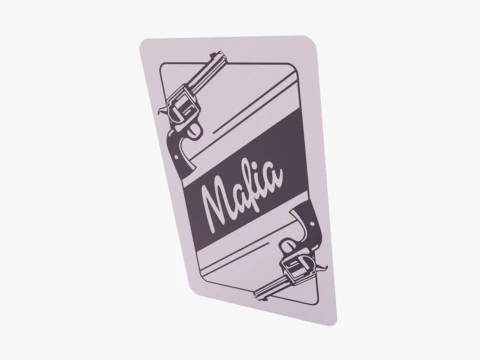Mafia Game Cards 3D Model