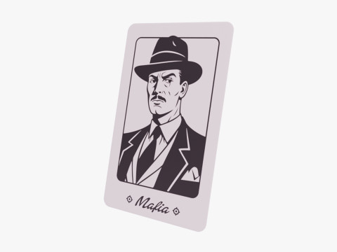 Mafia Game Cards 3D Model