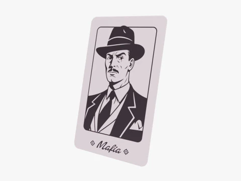 Mafia Game Cards 3D Model