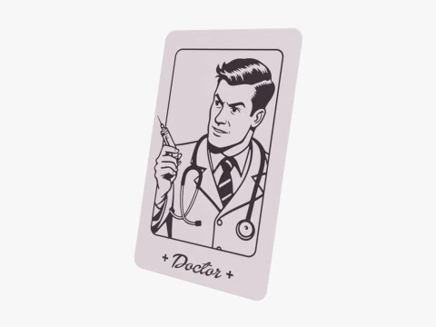 Mafia Game Cards 3D Model