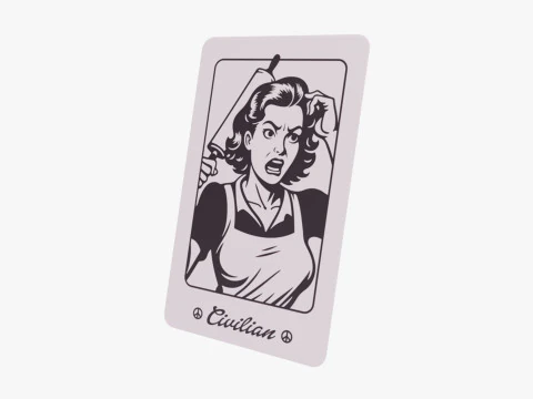 Mafia Game Cards 3D Model
