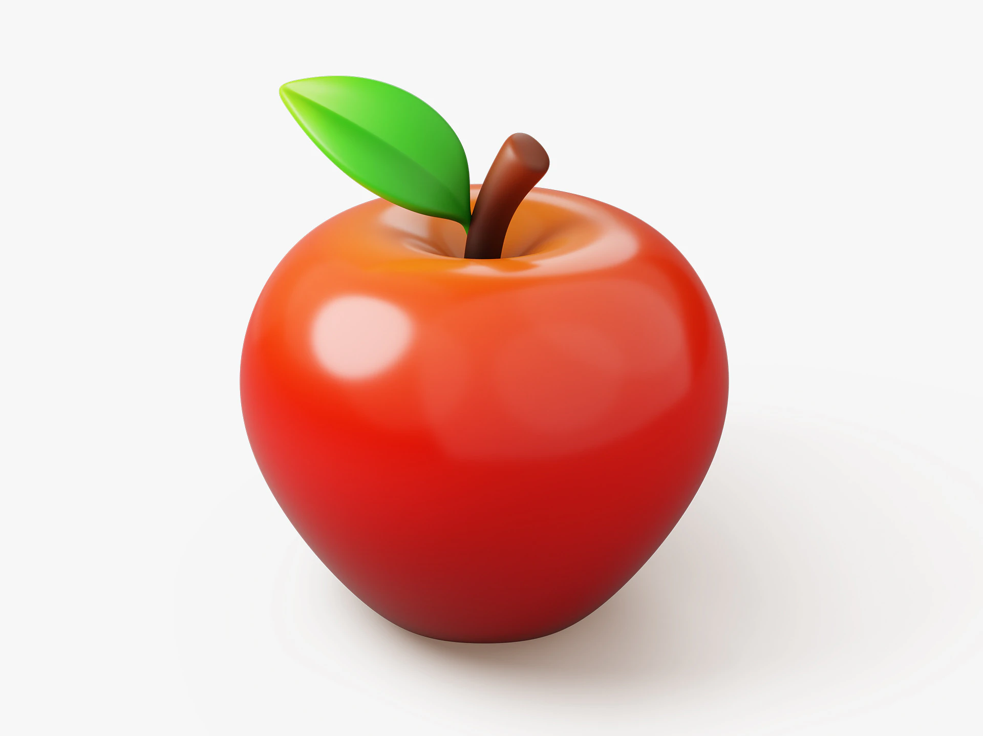 Яблочные фрукты стилизованные 3D Модель .c4d .max .obj .3ds .fbx .stl .blend 