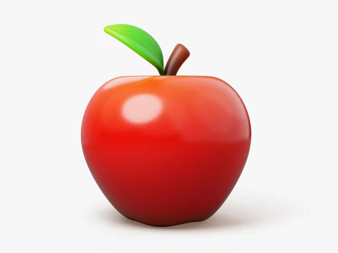 Яблочные фрукты стилизованные 3D Модель