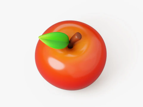 Яблочные фрукты стилизованные 3D Модель