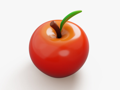 Apple Fruit Stylized Modello 3D