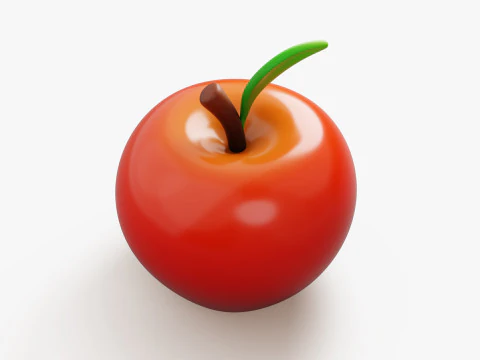 Яблочные фрукты стилизованные 3D Модель