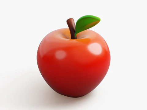 Яблочные фрукты стилизованные 3D Модель