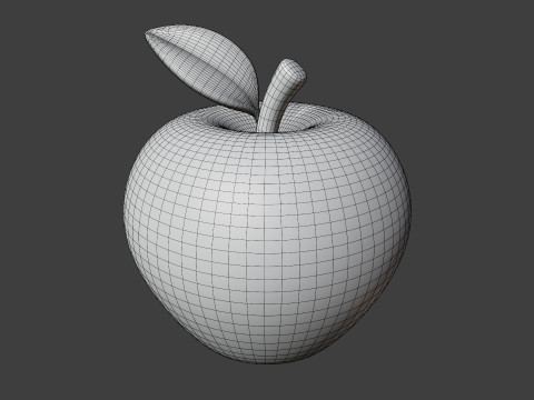 Apple Fruit Stylized Modello 3D